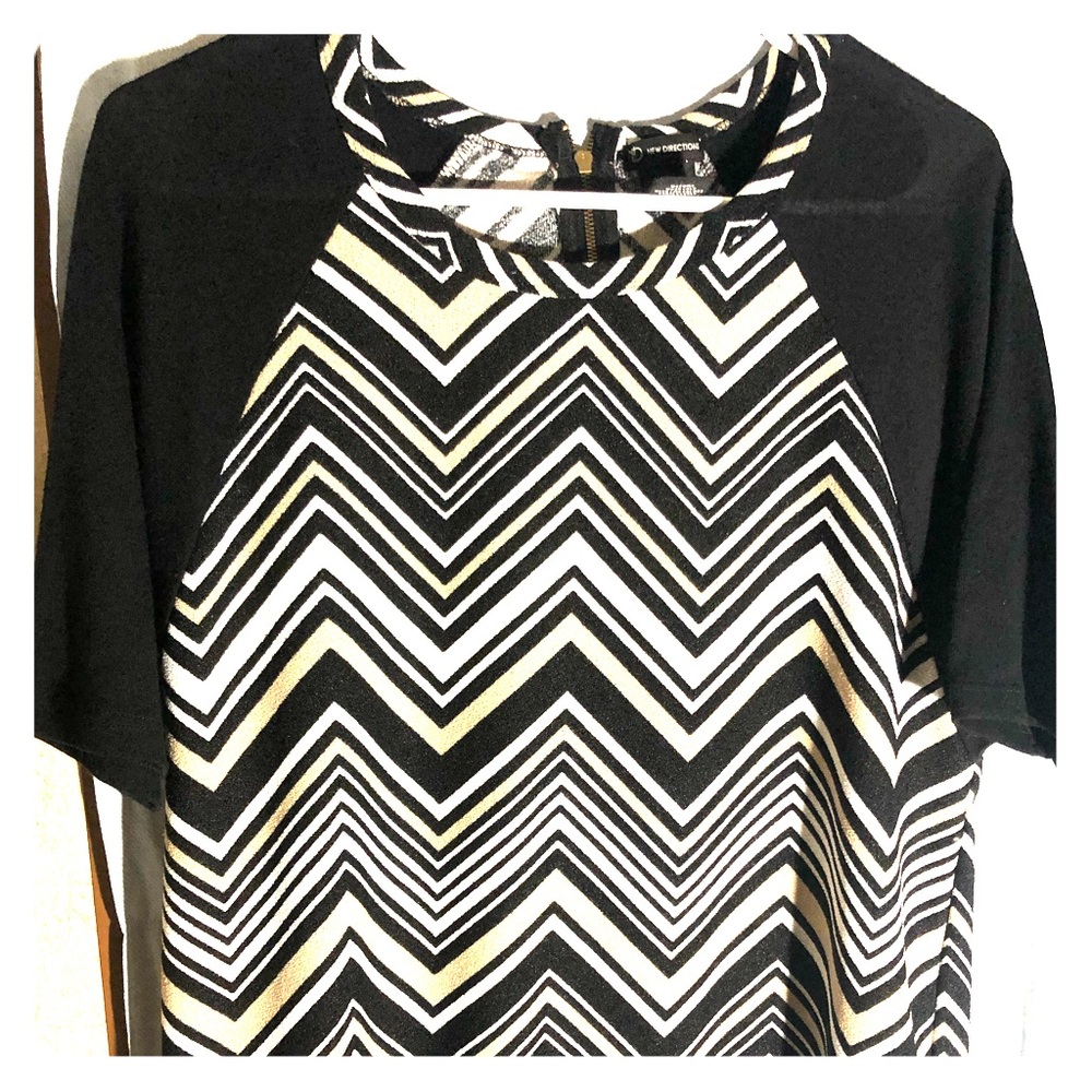 New Directions tribal print blouse